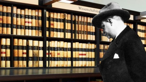 Fotocollage: Kurt Tucholsky am Realkatalog - SBB-PK
