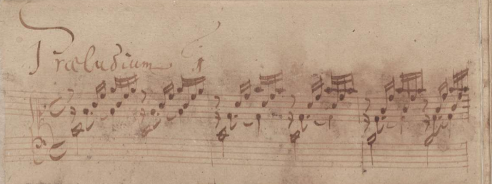 Der Beginn von Bachs berühmtem Präludium in C-Dur/ Ausschnitt „Das Wohltemperierte Klavier“