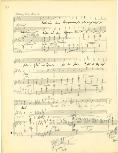 Auszug aus der autographen Partitur (N.Mus.Nachl. 42,44)