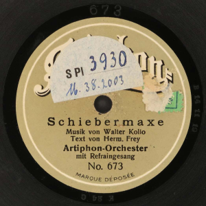 Etikett der Schellackplatte abgebildet