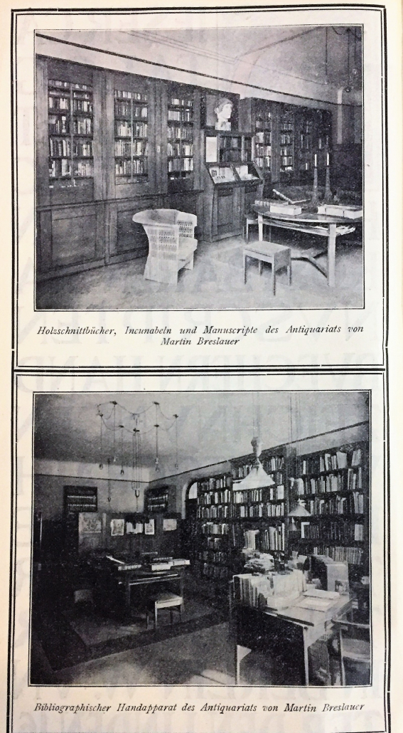 Breslauer’s first bookshop. - Source: Staatsbibliothek zu Berlin, Preussischer Kulturbesitz, Nachl. 307, II. 7. 2. Nr. 1; p. [II]