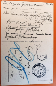 Postcard to Margarete, 14 November 1911. - Source: Staatsbibliothek zu Berlin, Preussischer Kulturbesitz, Nachl. 307, III. 1. 1911; fol. 32r