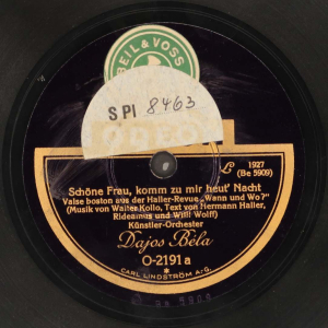 Etikett der Platte abgebildet