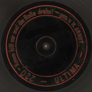 Etikett der Schellackplatte abgebildet