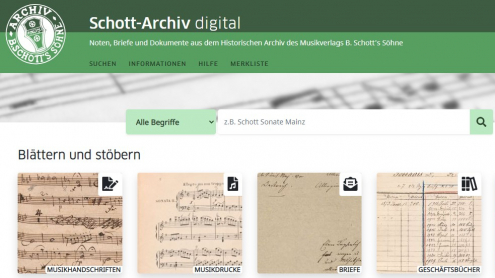 Startseite Schott-Archiv
