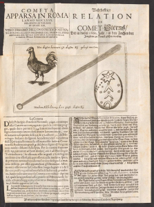 Anonymes Flugblatt zum Kometenei von 1680; Quelle: BSB, Res/4 Oecon. 172