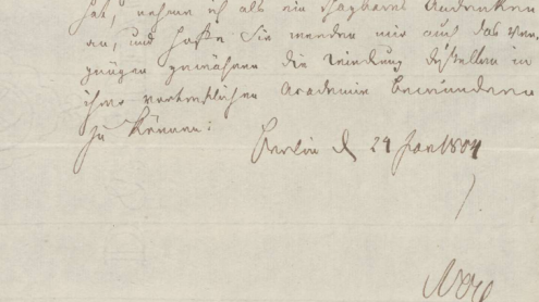 Otto Karl Friedrich von Voss: Brief an Carl Friedrich Zelter : 24.01.1804