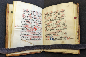 Abb. 10: Marginal annotations on both folios, SBB PK: Ms. theol. lat. qu. 144, f. 14v–15r. – Photo by C. T. Jones