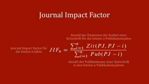 Berechnung des Journal Impact Factor