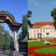 Das Elefantentor vom Zoo Berlin und das Schloss Friedrichsfelde im Tierpark Berlin. © Freunde Hauptstadtzoos