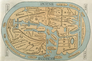 Beispiel Beatuskarte: World map, Apocalypse of St.Sever,c.1076 - Quelle: Britannica ImageQuest © akg Images / Universal Images Group