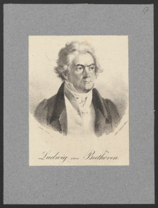Ludwig van Beethoven, Lithografie von Johann Stephan Decker (1783–1844), 1824