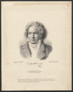 Ludwig van Beethoven, Lithografie von Carl Fischer (1809–1874)