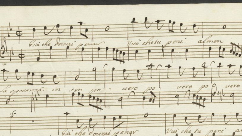Già che dovrai penar: Zweites Stück aus Antonio Lotti (1666-1740): 26 Arien und Kantaten. Partiturabschrift ca. 1740-1760.
