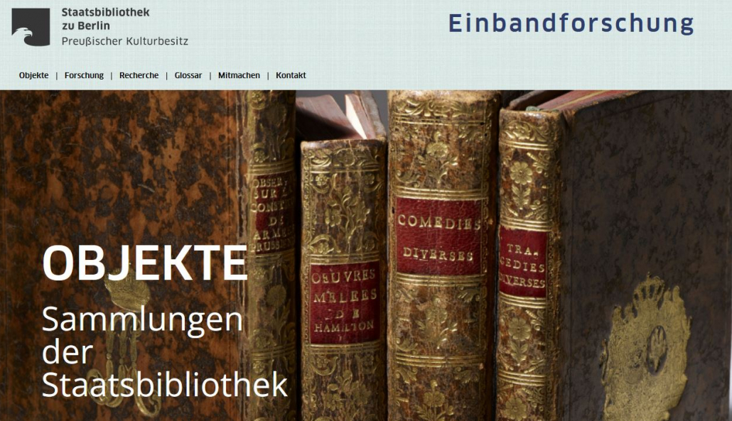 Neues Angebot: Website Einbandforschung