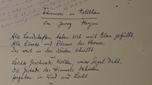 Ausschnitt aus einem Brief von Kurt Hiller an Hermann Heym