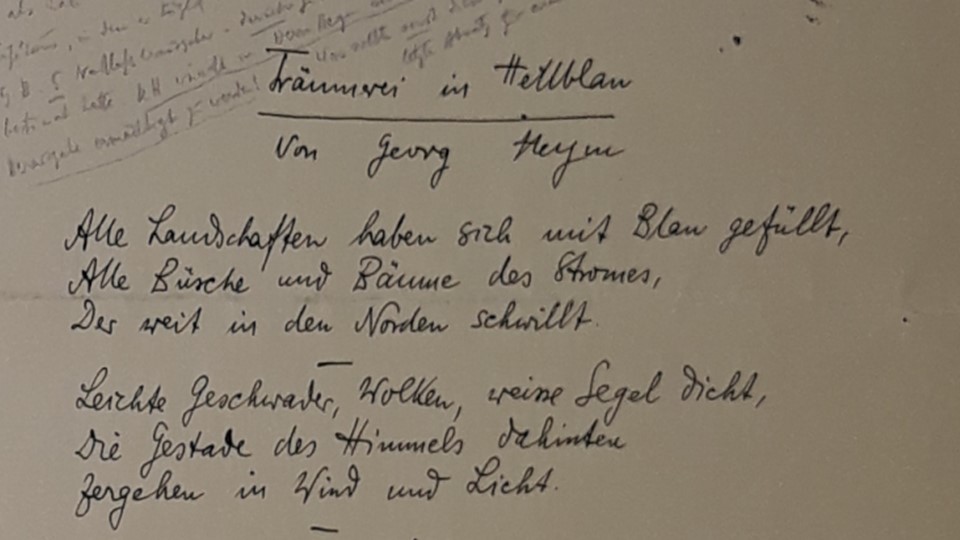 Ausschnitt aus einem Brief von Kurt Hiller an Hermann Heym