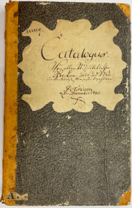 Figure 2. 1795 Catalogue: Catalogus von allen musikalischen Werken, alt und neu, die Sr. Kgl. Majestät gehören, 1795. Cover. – SBB: KHM 6809