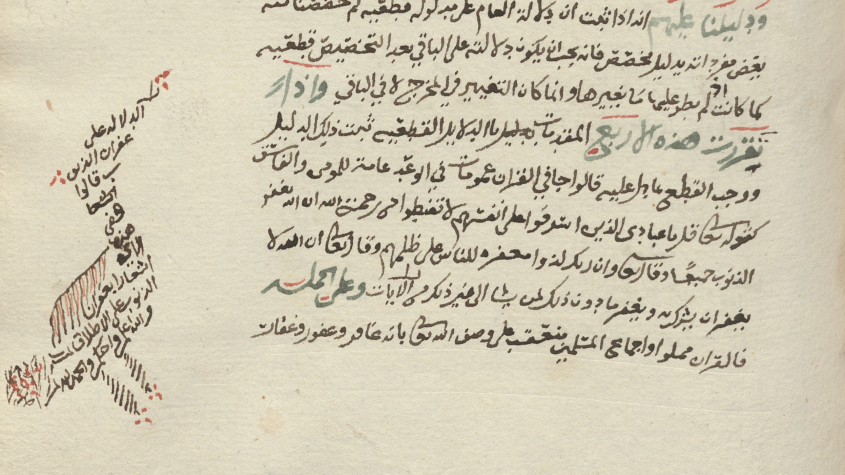 Randglosse einer jemenitischen arabischen Handschrift