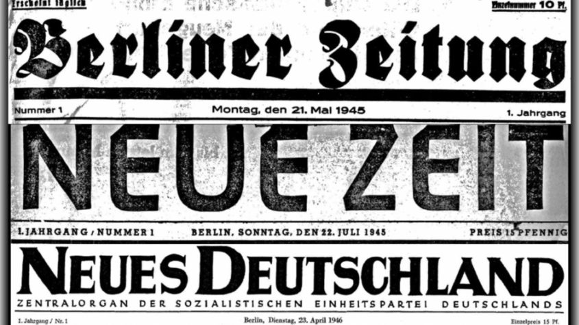 Zeitungen im DDR-Presseportal - Staatsbibliothek zu Berlin-PK - Lizenz: CC-BY-NC-SA