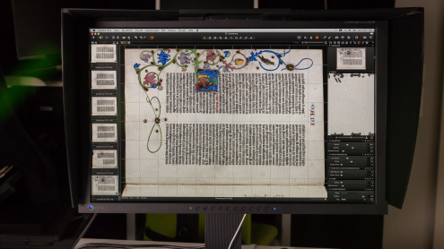 Digitalisierung einer Handschrift am Grazer Buchtisch