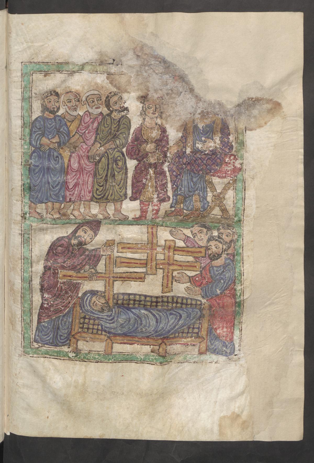 Figure 6: Interrogation of the Jews and Proofing of the Crosses. – SBB-PK: Sachau 304-3, folio 162v. – Public Domain