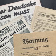 Britische Flugblätter des 2. Weltkrieg aus der Einblattdrucksammlung der Staatsbibliothek zu Berlin. Foto: SBB-PK
