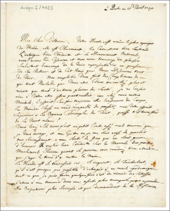 Friedrich II.: Eigenhändiger Brief an Voltaire / Staatsbibliothek zu Berlin-PK. Lizenz: CC BY-NC-SA 4.0