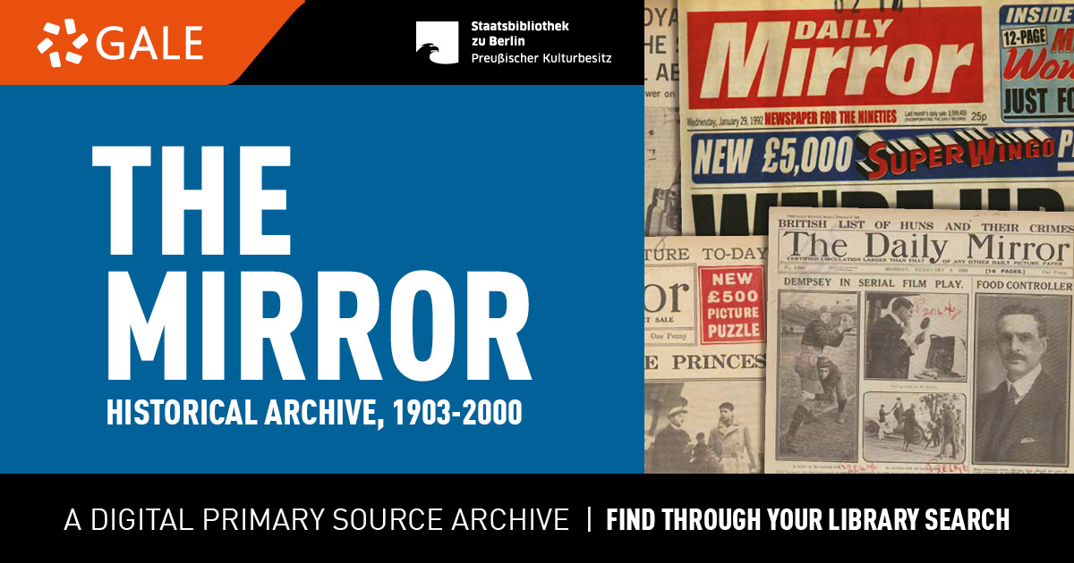 Gale-Datenbank: The Daily Mirror Historical Archive - Lizenz: CC-BY-NC-SA
