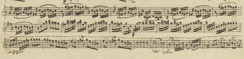 Figure 4. Virtuosic Passage in Carlo Graziani Violoncello Concerto in C, c. 1780. Unpaginated [p. 30]. – SBB: Mus.ms. 8331/4. Public Domain Mark 1.0