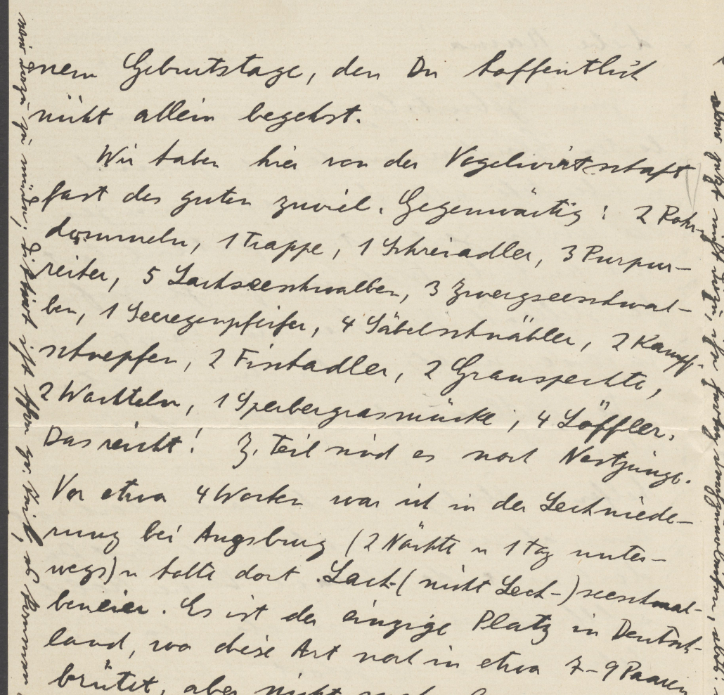 Brief von Oskar und Magdalena Heinroth am 25. Juli 1927