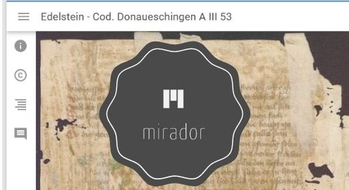 Ansicht aus dem Mirador-Viewer. Boner: "Edelstein" (D), um 1445/1450 (Badische Landesbibliothek Karlsruhe, Cod. Donaueschingen A III 53).