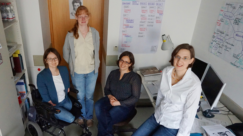 Projektteam E.T.A. Hoffmann Portal: Indra Heinrich, Maren Gnehr, Christina Schmitz, Ursula Jäcker (von links)