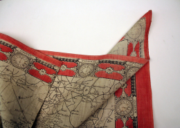 Detailansicht der rechten oberen Ecke im gefalteten Zustand