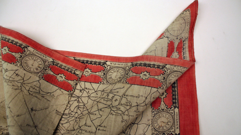 Detailansicht der rechten oberen Ecke im gefalteten Zustand