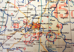 Detailansicht von Berlin und Umgebung