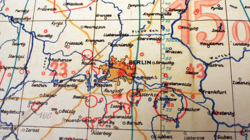 Detailansicht von Berlin und Umgebung