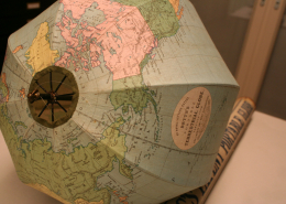 Detailansicht der farblichen Verteilung der Kontinente auf der Nordhalbkugel