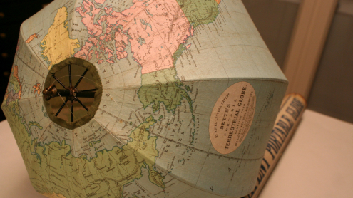 Detailansicht der farblichen Verteilung der Kontinente auf der Nordhalbkugel