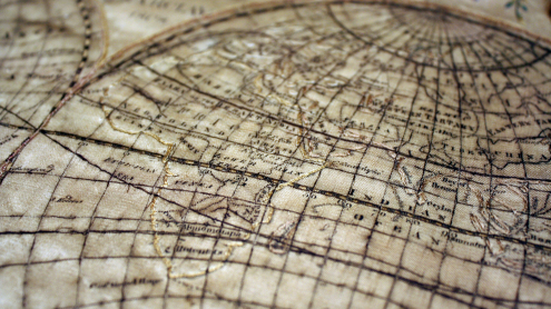 Detailaufnahme der rechts abgebildeten Halbkugel. Fokussiert auf Äquator, Afrika und den Indischen Ozean