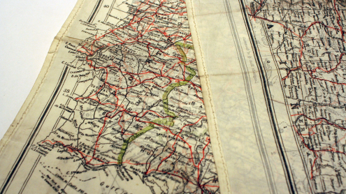 Detailansicht der Grenze zwischen Spanien und Portugal