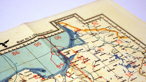 Detailansicht der Skalierung am in der oberen rechten Ecke