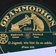 O Jugend, wie bist du so schön / Franz Abt. [1928] Labelfoto/Plattenetikett von SPL 5288 („Grammophon“)