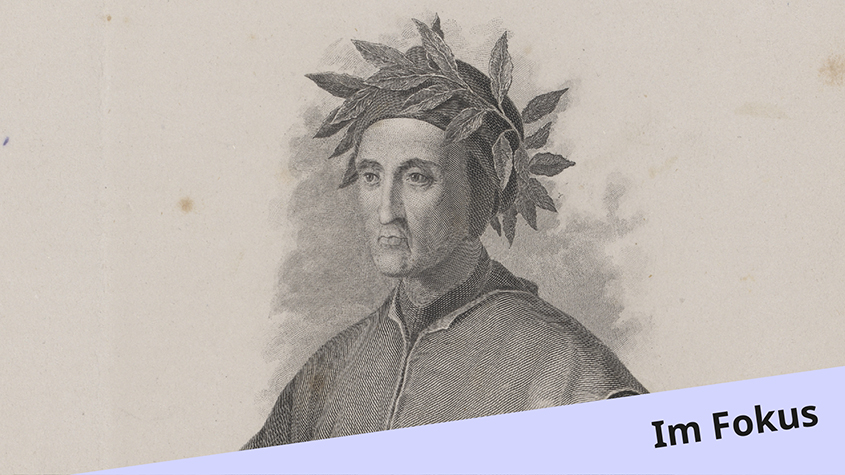 Bildnis des Dante Alighieri. Friedrich Weber (zugeschrieben), Stecher. 1856