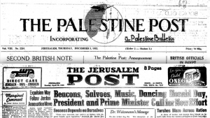The Jerusalem Post vom 23.04.1950, Jg. XXVI No 7237 / The Palestine Post vom 01.12.1932, Jg. VIII No 2291