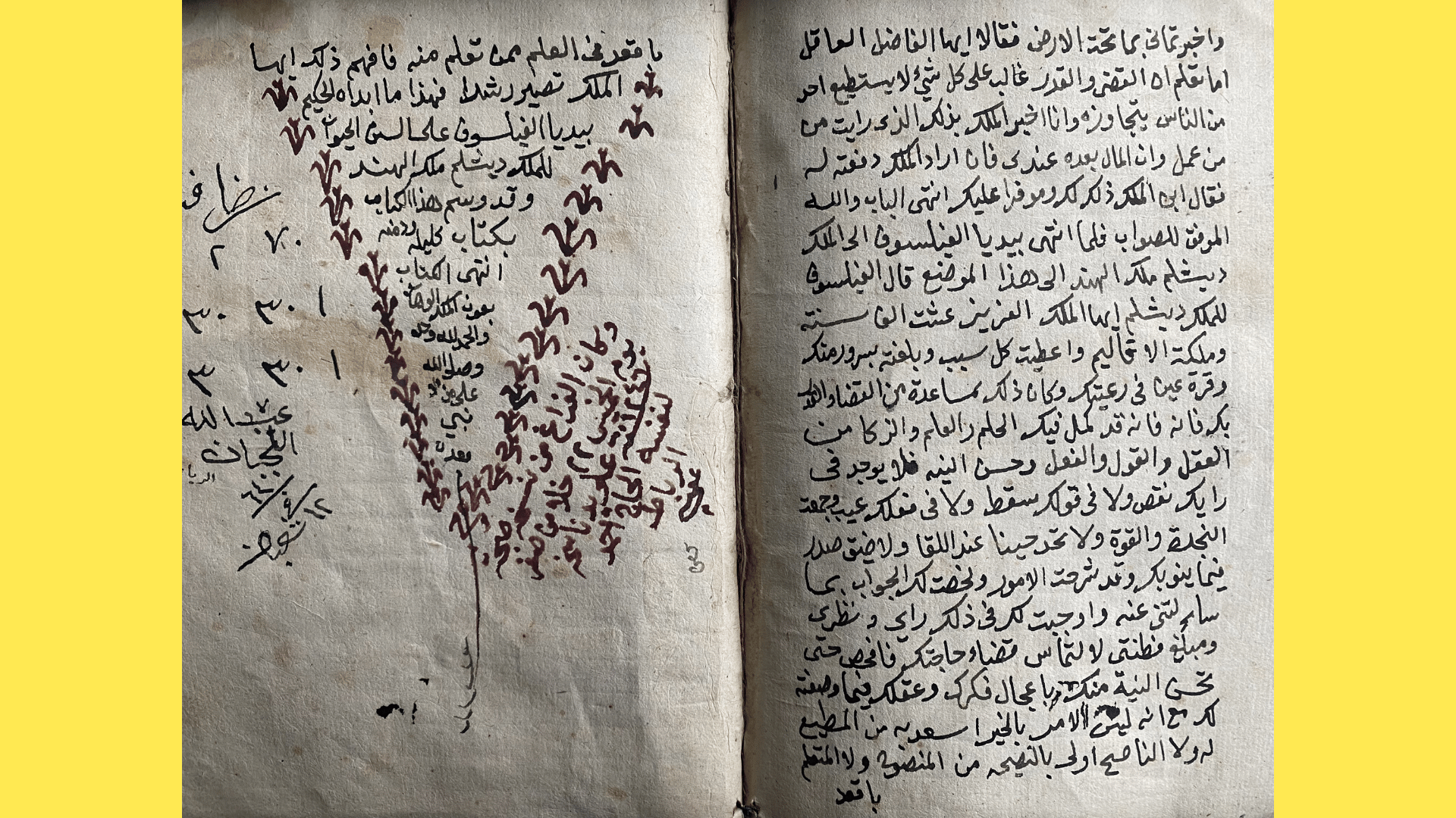 Schlussseite einer arabischen Handschrift von Kalila und Dimna (Wetzstein II 672)