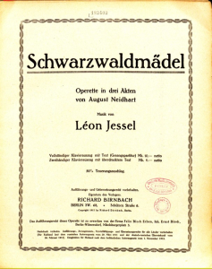 Klavierauszug mit Text, Birnbach, 1917 (DMS 182402)