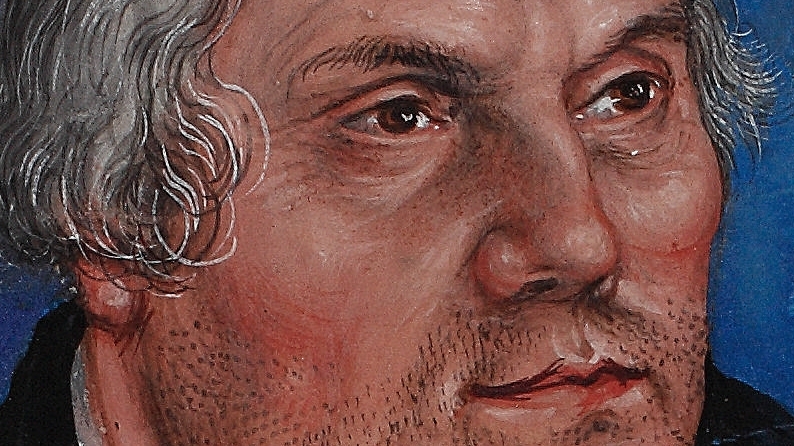 Luther-Porträt aus der Ebeleben-Bibel. Abteilung Historische Drucke. Lizenz: CC-BY-NC-SA