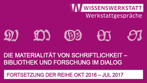 Veranstaltungsreihe Die Materailität von Schriftlichkeit | SBB-PK CC NC-BY-SA 3.0