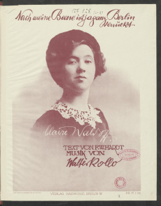 Titelblatt des Notendrucks, Abbildung von Claire Waldoff